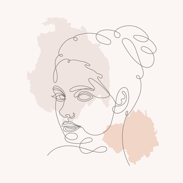 Handgezeichnete einzeilige Kunstillustration