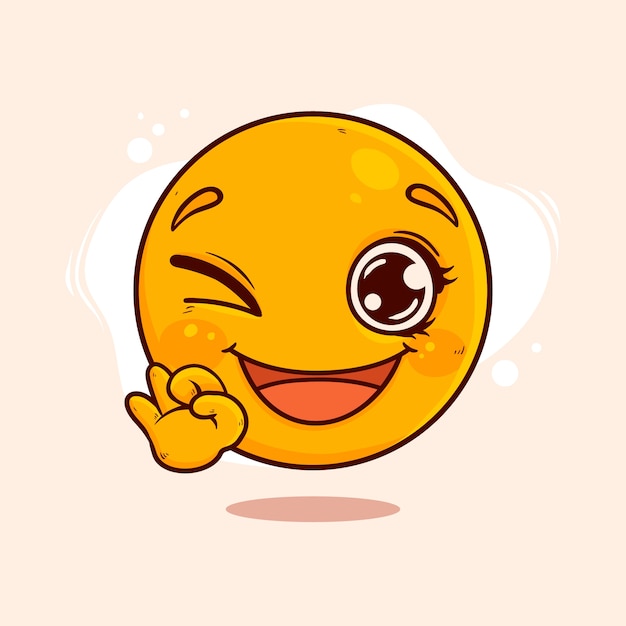 Kostenloser Vektor handgezeichnete emoji-illustration