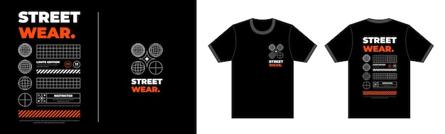 Handgezeichnete Entwürfe für die Illustration von Streetwear