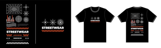 Handgezeichnete Entwürfe für die Illustration von Streetwear