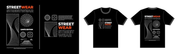 Handgezeichnete Entwürfe für die Illustration von Streetwear