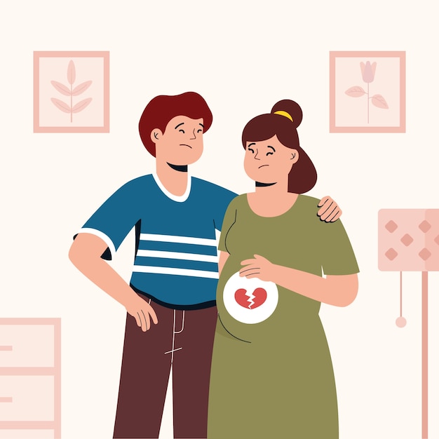 Handgezeichnete Fehlgeburtsillustration