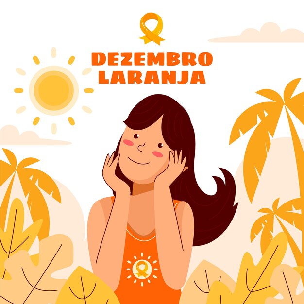 Handgezeichnete flache dezembro vermelho Illustration