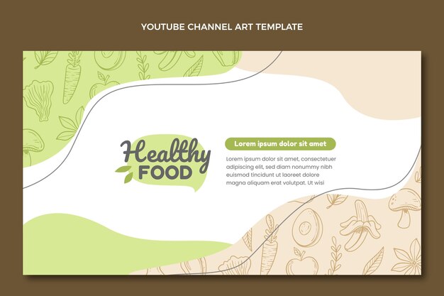 Handgezeichnete Food-YouTube-Kanalkunst
