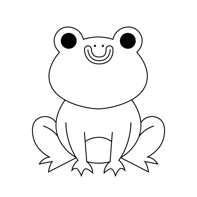 Handgezeichnete Frösche-Umriss-Illustration