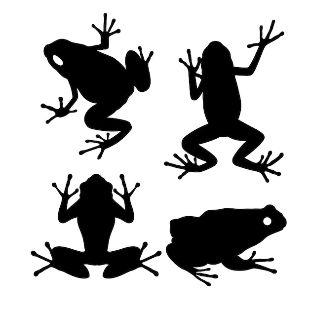 Handgezeichnete froschsilhouette