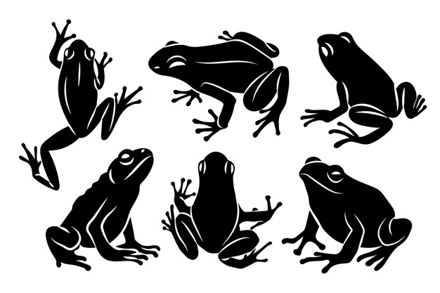 Handgezeichnete Froschsilhouette
