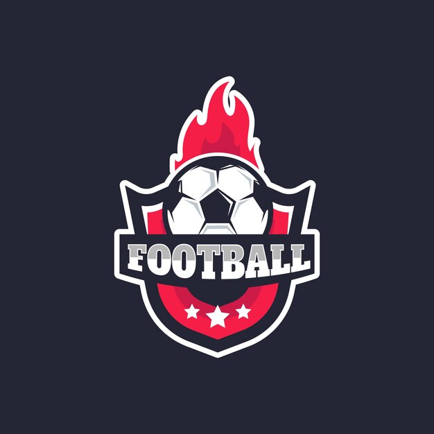 Handgezeichnete Fußball-Logo-Vorlage