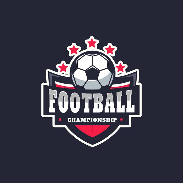 Handgezeichnete Fußball-Logo-Vorlage