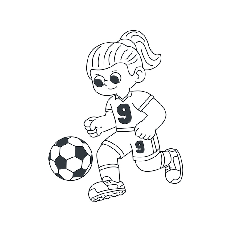Kostenlose Vektor handgezeichnete fußball-zeichnungsillustration