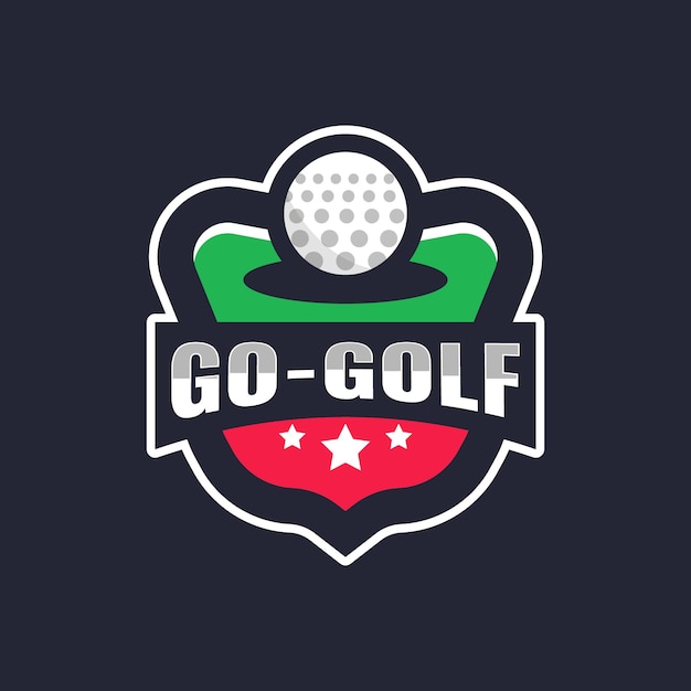 Handgezeichnete Golf-Logo-Vorlage