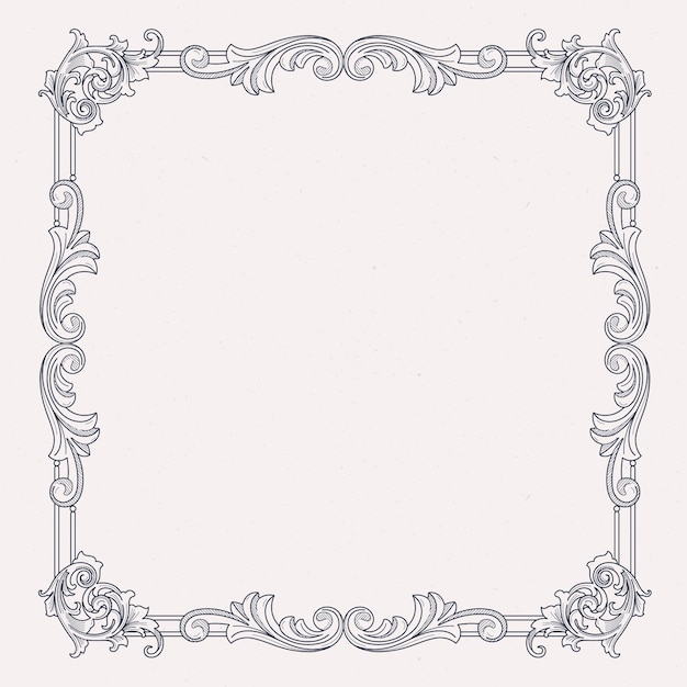 Handgezeichnete gotische Rahmenillustration