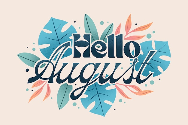Handgezeichnete hallo august-schriftzug