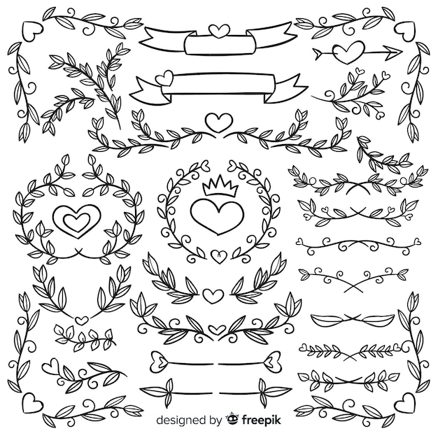 Handgezeichnete Hochzeitsschmuckkollektion