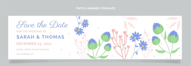 Handgezeichnete hochzeitstwitch-banner