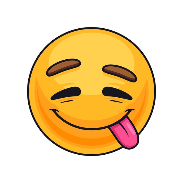 Handgezeichnete hungrige Emoji-Illustration