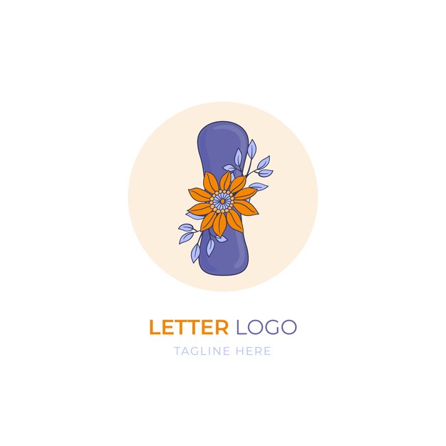 Handgezeichnete i-Logo-Vorlage