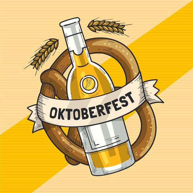 Handgezeichnete Illustration für das Oktoberfest