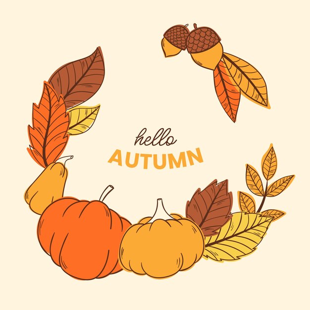 Handgezeichnete Illustration für die Herbstfeier