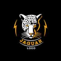 Kostenloser Vektor handgezeichnete jaguar-logo-vorlage