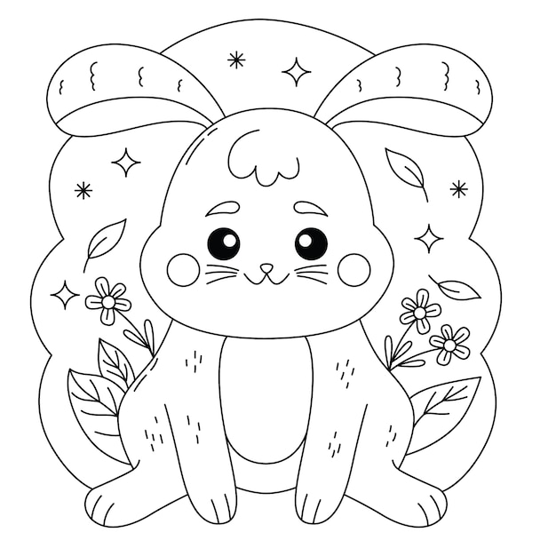 Handgezeichnete Kawaii-Illustration