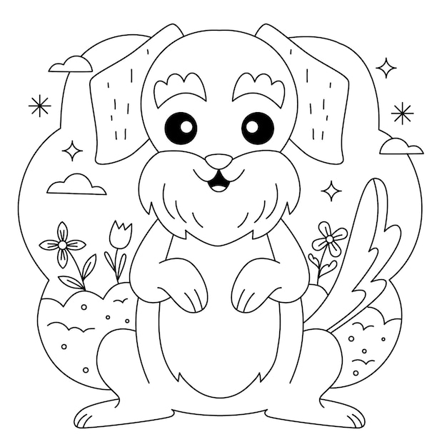 Handgezeichnete Kawaii-Illustration