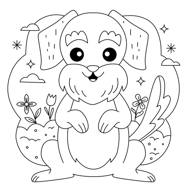 Handgezeichnete Kawaii-Illustration