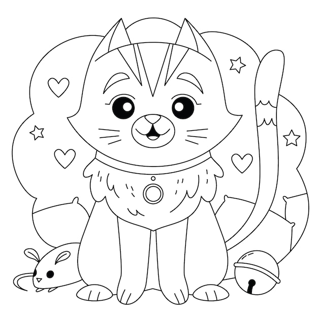 Handgezeichnete Kawaii-Illustration