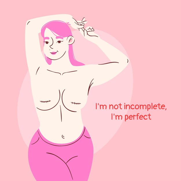 Handgezeichnete körperpositive Illustration