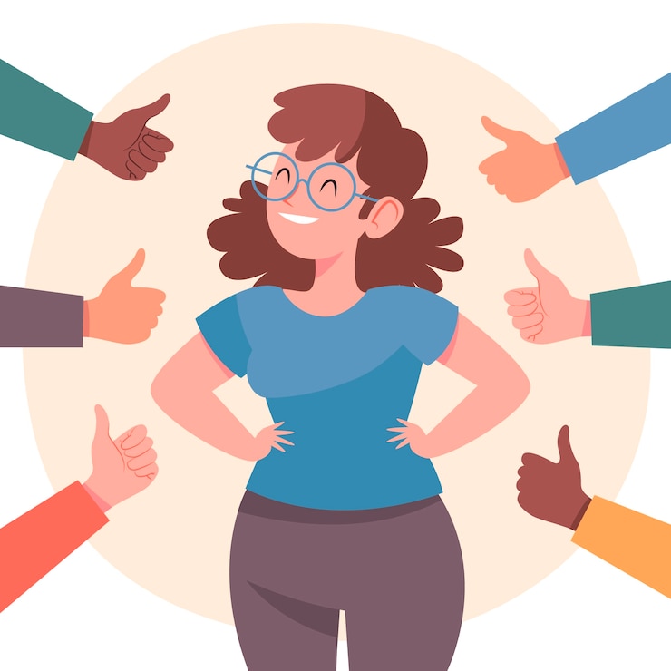 Kostenlose Vektor handgezeichnete kompliment-illustration