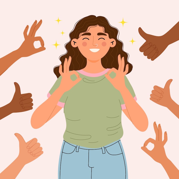 Kostenlose Vektor handgezeichnete kompliment-illustration