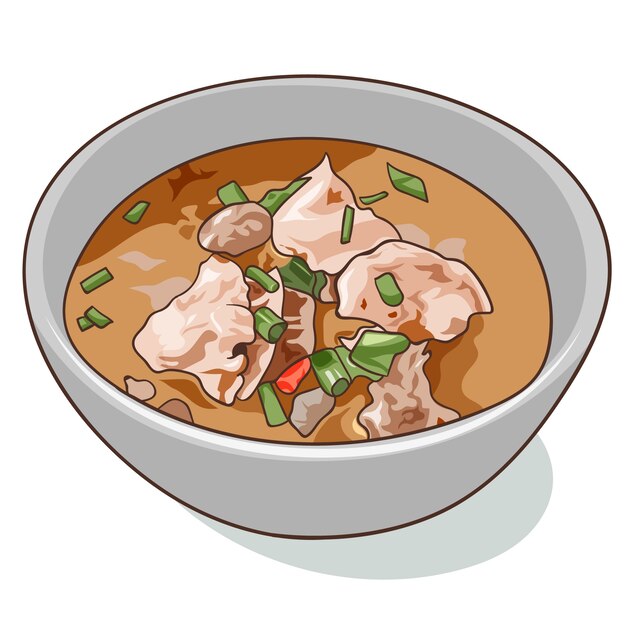Handgezeichnete koreanische Lebensmittelillustration