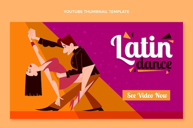 Kostenloser Vektor handgezeichnete lateinische tanzparty-vorlage mit flachem design