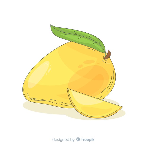 Handgezeichnete Mango-Illustration