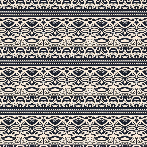 Handgezeichnete Maori-Tätowierungsmusterillustration