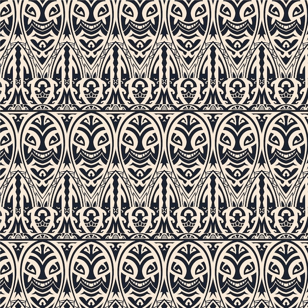 Handgezeichnete Maori-Tätowierungsmusterillustration