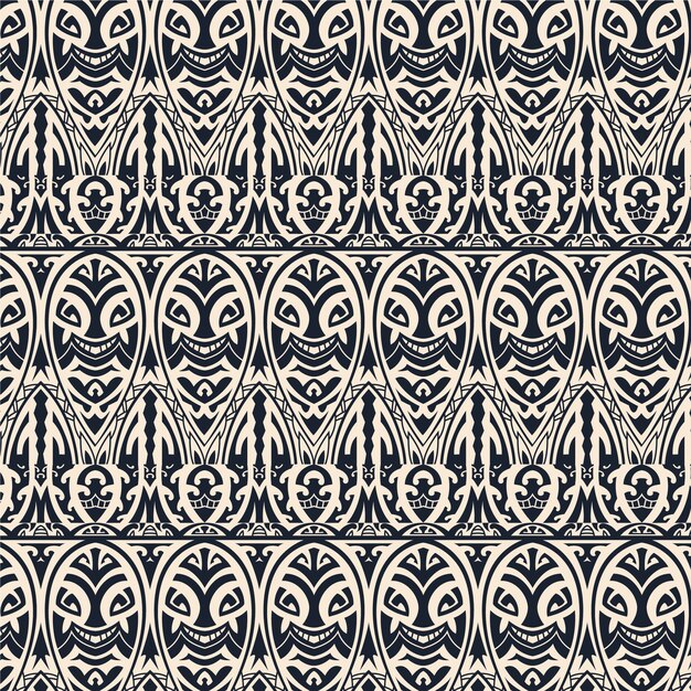 Handgezeichnete Maori-Tätowierungsmusterillustration