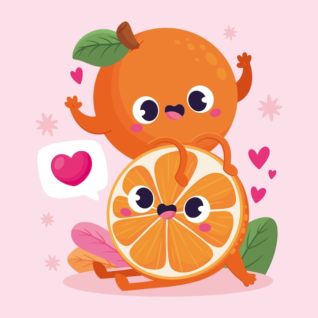 Handgezeichnete medien-naranja-illustration