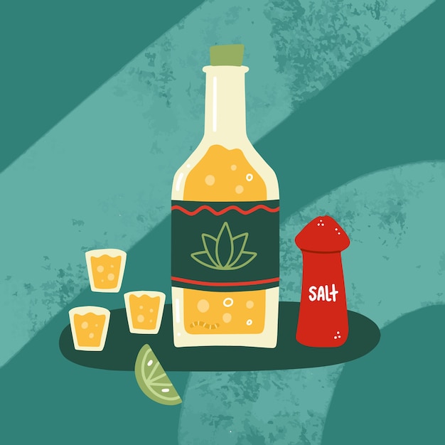 Handgezeichnete mezcal-illustration