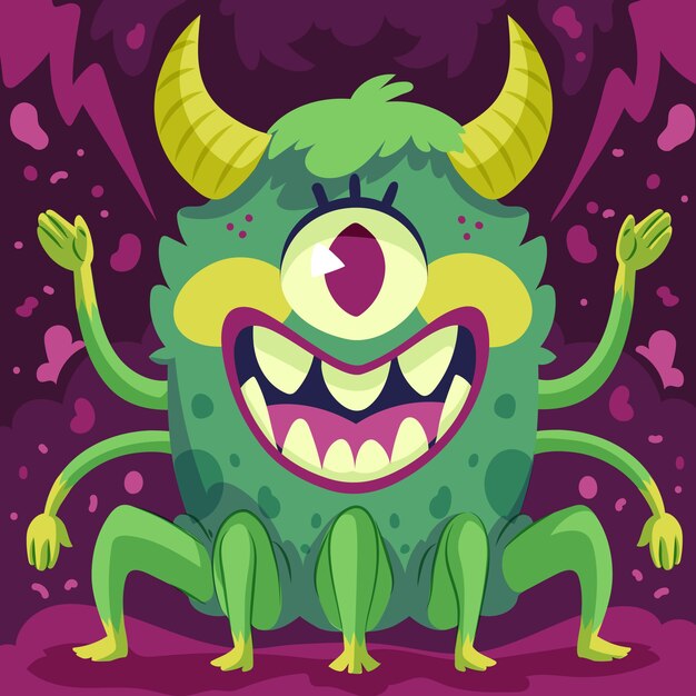 Handgezeichnete Monster-Illustration