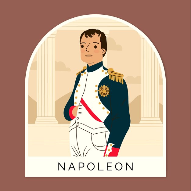 Handgezeichnete napoleon-illustration