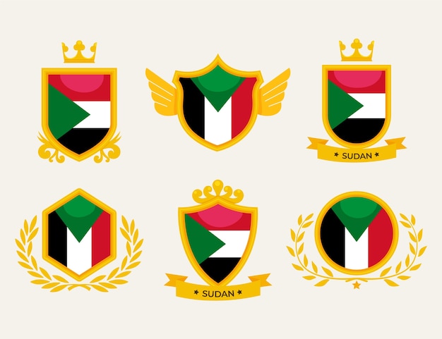 Handgezeichnete nationale embleme des sudan