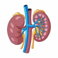 Kostenloser Vektor handgezeichnete nierenzeichnung