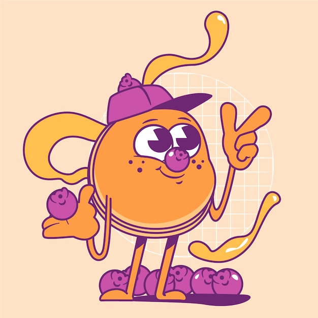 Handgezeichnete Pancake-Tag-Illustration
