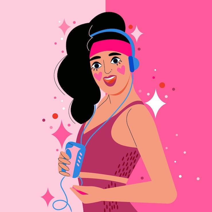 Kostenlose Vektor handgezeichnete pinkfarbene illustration