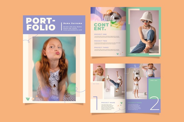 Handgezeichnete Portfolio-Vorlagen