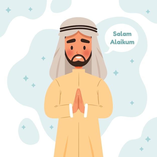 Kostenloser Vektor handgezeichnete salam-illustration mit flachem design
