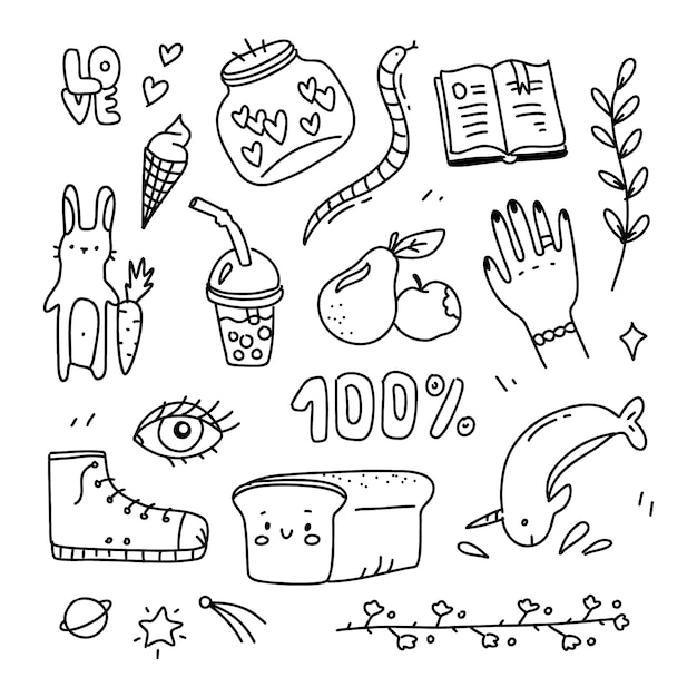 Kostenloser Vektor handgezeichnete sprechblasen-doodle-illustration