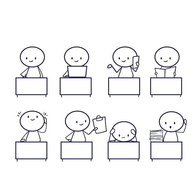 Handgezeichnete Stickman-Kollektion