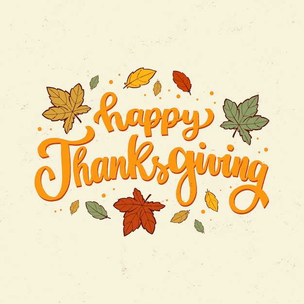 Handgezeichnete Thanksgiving-Textillustration